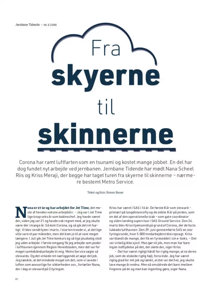 Fra skyerne til Skinnerne - Jernbane Tidende